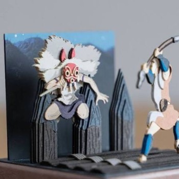 Diorama papier "San au combat" Princesse Mononoké | Studio Ghibli