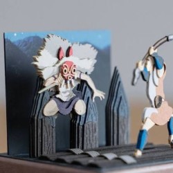 Diorama papier "San au combat" Princesse Mononoké | Studio Ghibli