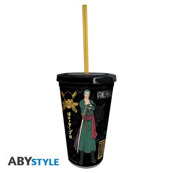 Verre avec paille Luffy & Zoro | One Piece