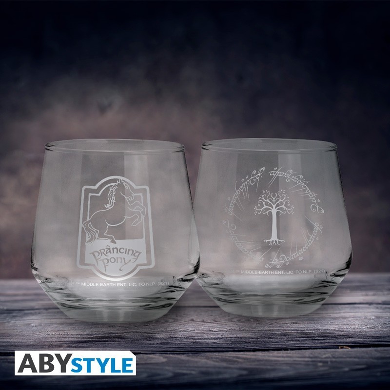 Set 2 Verres "Poney Fringant & Gondor" | Seigneur des Anneaux