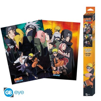 Set 2 Posters Naruto Shippuden 52x38cm | Naruto