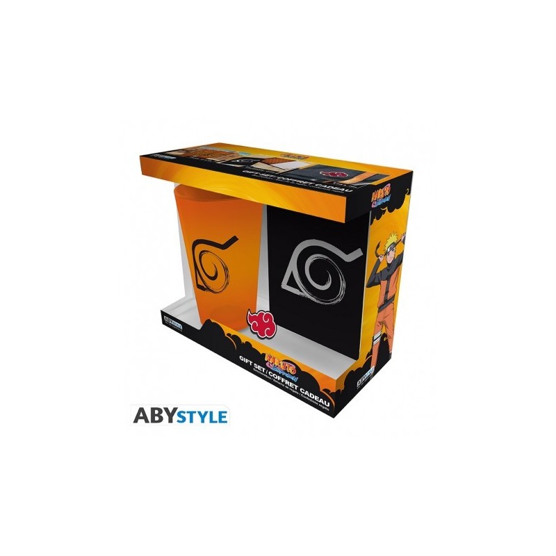 Coffret Cadeau Verre+Carnet+Pins | Naruto