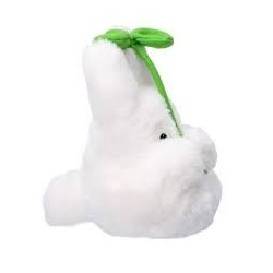 Peluche Mon Voisin Totoro Blanc avec feuille 17cm | Studio Ghibli