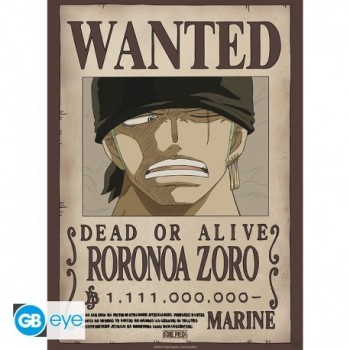 Set 2 Posters Wanted Luffy/Zoro 52x38cm | One Piece