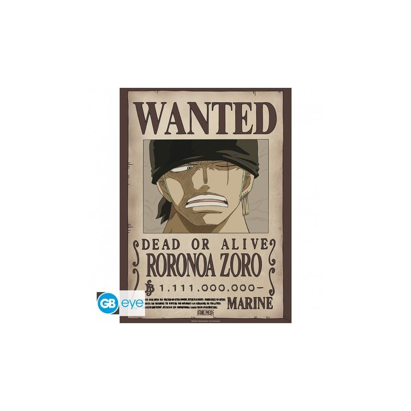 Set 2 Posters Wanted Luffy/Zoro 52x38cm | One Piece