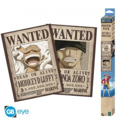 Set 2 Posters Wanted Luffy/Zoro 52x38cm | One Piece