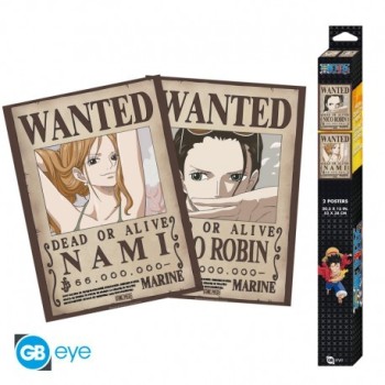 Set 2 Posters Wanted Nami/Robin 52x38cm | One Piece