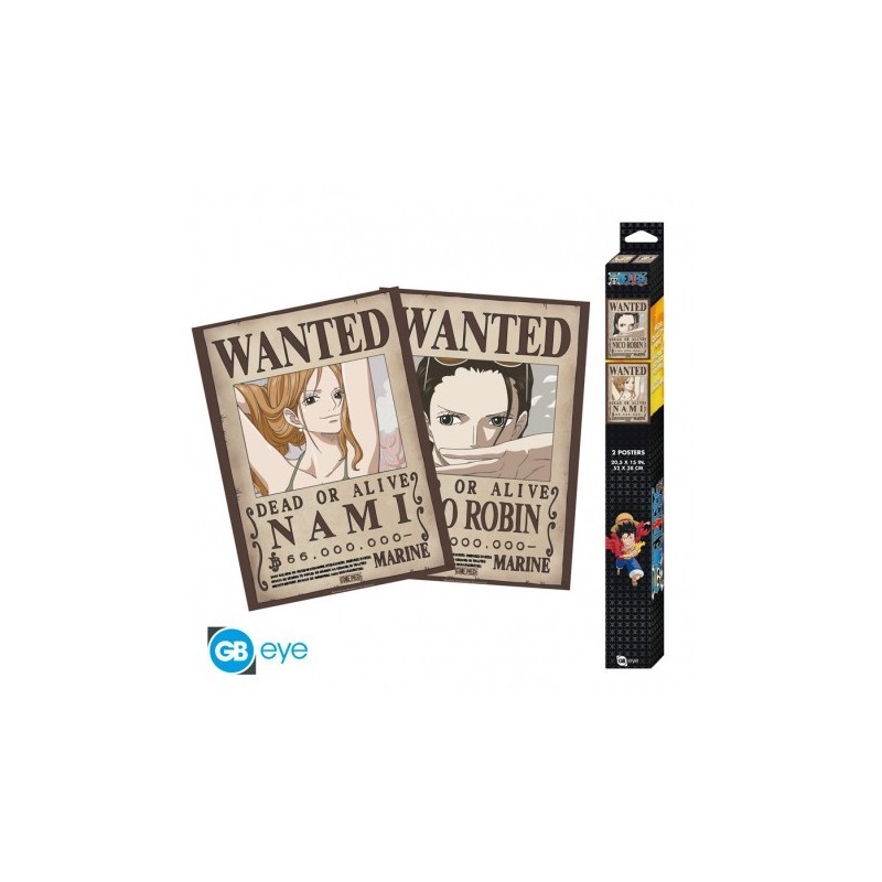 Set 2 Posters Wanted Nami/Robin 52x38cm | One Piece